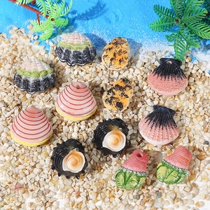 Resin Simulation Shell Conch Ornaments Colorful Micro Landscape Aquarium Fish Tank Decoration Mediterranean Style Crafts Home Accessories