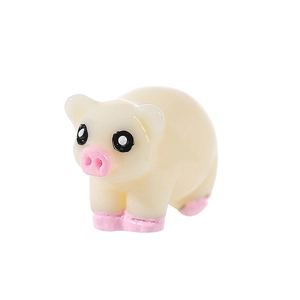 Cute miniature resin pig figurine for DIY micro landscape garden and farm decoration