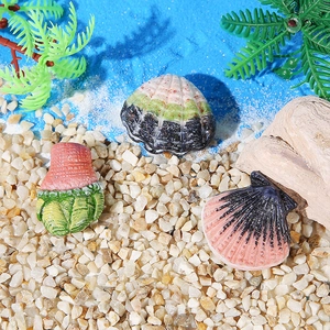 Colorful resin shell and coral ornaments for aquarium decoration and micro landscape scenery
