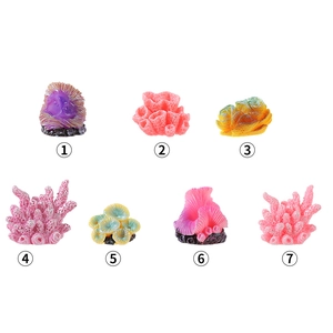 Set di decorazioni per acquario con barriera corallina in resina colorata per fondali