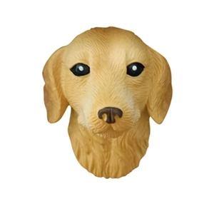 Imán 3D de resina Golden Retriever con textura de pelaje realista sobre fondo blanco