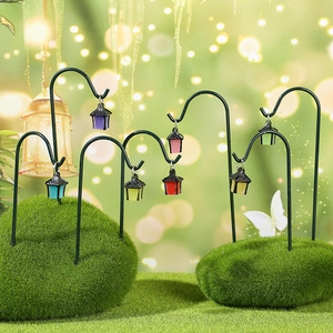 Mini lanternes lumineuses sur crochets pour décoration de jardin féerique et bonsaï