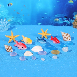 Ocean theme resin fish and starfish set for aquarium micro landscape decor