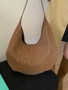 Vintage Leopard Print Large Capacity Shoulder Bag Synthetic Leather Hobo Tote Bag For Women Daily Casual Commute Handbag
