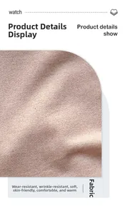 Détail de la texture douce du tissu rose façon cachemire, anti-rides et propriétés thermiques