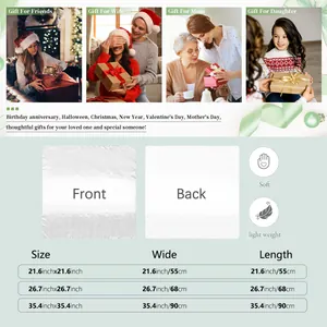 Guide des tailles pour foulards carrés satinés en trois dimensions au toucher doux