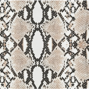Carré de soie à imprimé serpent sauvage avec motifs python marron et noir chic