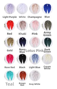 Selection of vibrant satin silk square scarves showing various colors and smooth textures