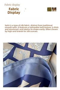 Detailed view of twill silk scarf showing fine texture and neat stitching process