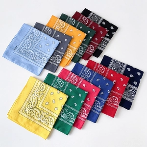 Set of 12 multi-color 100% cotton paisley bandanas for hip-hop and outdoor sports