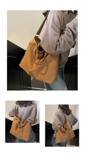 Detail of a brown heavy-duty canvas tote bag with adjustable shoulder strap for daily use