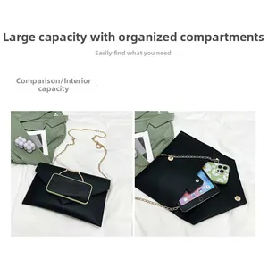 Détail de la pochette noire montrant la grande capacité interne pour tablettes et mobiles