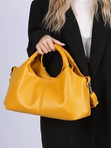 Women Large Capacity Pebbled PU Leather Tote Bag Fashion Shoulder Crossbody Handbag With Woven Handles Daily Commute