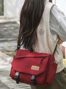 Japanese Workwear Messenger Bag For Men Large Capacity Nylon Crossbody Bag Functional Shoulder Bag For School Casual Streetwear