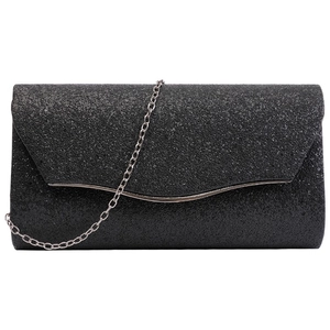 Damen Elegante Glitzer Abendtasche PU Clutch Mit Kettengurt V-Förmiger Metallbesatz Für Hochzeit Bankett Party Handtasche