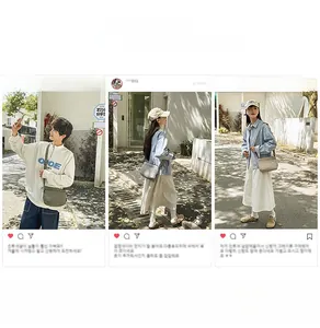 Mise en page montrant des sacs bandoulière en nylon portés par des mannequins de 165 et 175 cm