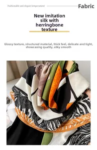 Macro detail of luxury herringbone texture silk shawl with vibrant geometric prints