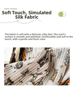 Macro view of pleated silk scarf fabric showing retro floral pattern and smooth texture