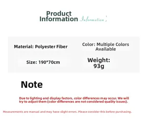 Détails du produit pour châle en polyester 190x70cm avec spécifications de taille