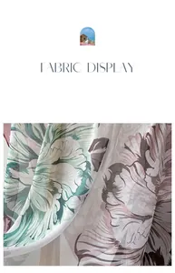 Detailed view of floral printed silk-like fabric with smooth texture and soft breathability