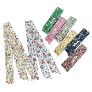 Set aus doppellagigen Baumwoll-Blumenbändern für Taschen oder Haar-Accessoires