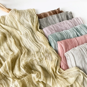 Jersey hijab scarf for women with pleated texture and stylish solid colors for sun protection
