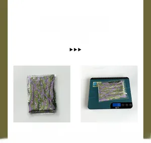 Detail showing folded pleat fabric texture of floral scarf and total weight of 36 grams