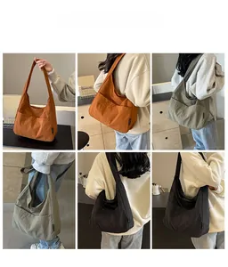 Three colors of high capacity tote bags shown in multi-angle model carrying views
