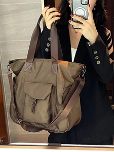 Women Large Capacity Nylon Tote Bag Waterproof Oxford Cloth Shoulder Bag For Commute School Daily Casual Handbag