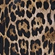 Close-up detail of stylish leopard print fabric texture on a modern women's crossbody bag