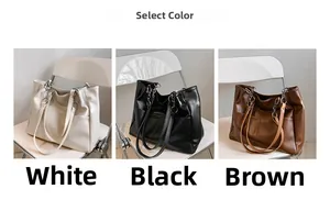 Detailed comparison of the three colors of the large capacity leather tote bag