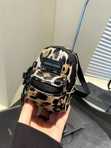 Mini Backpack Style Shoulder Bag PU Leather Leopard Cow Print Small Crossbody Bag Earphone Coin Purse For Girls Kids Women