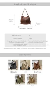 Detailed size guide and color options for the vintage corduroy large capacity backpack