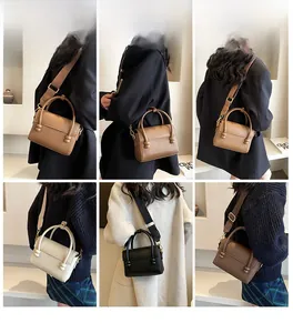 Collage de sac chic pour femme en cinq couleurs montrant les styles bandoulière et main
