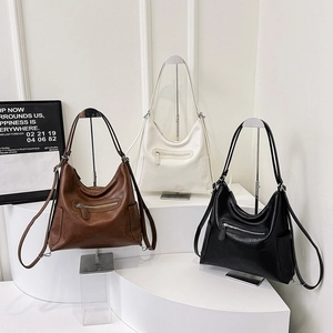 Borsa a Spalla da Donna in Pelle PU di Grande Capacità Borsa a Tracolla alla Moda Zaino Multifunzionale per Pendolari Quotidiani