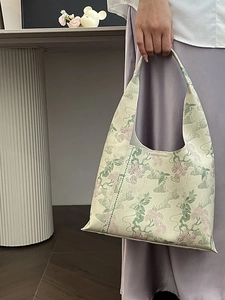 Elegant Neo-Chinese style jacquard handbag with vintage floral embroidery and hobo design