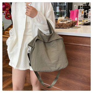 Grand sac fourre-tout vert olive avec bandoulière réglable pour le travail et voyage