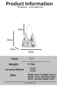 Dimensions du sac fourre-tout à fleurs 34x36cm avec détail de sangle en dentelle
