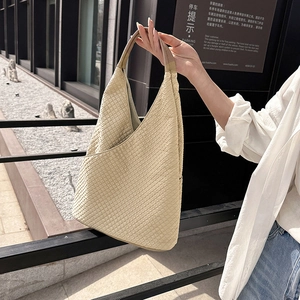 Damen Mode Waffel Gesteppt PU Leder Hobo Umhängetasche Große Kapazität Minimalistisch Tragetasche Für Tägliches Pendeln