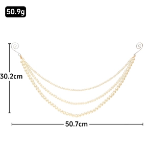 Detailed size specifications of the triple-layer pearl Christmas tree hanging ornament