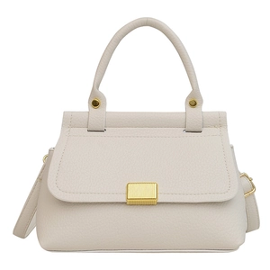 Women Retro Pebbled PU Leather Top Handle Bag Gold Metal Lock Flap Handbag Versatile Crossbody Shoulder Bag For Daily Fashion