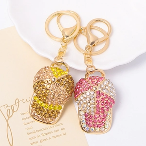 Rhinestone Baseball Cap Keychain Zinc Alloy Hat Pendant Sparkling Handbag Charm For Women Girls Fashion Car Key Ring