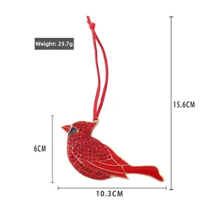 Cardinal bird Christmas pendant dimensions and 23.7g weight specifications
