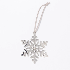 Pendentif flocon de neige en alliage de zinc avec strass pour décoration de sapin