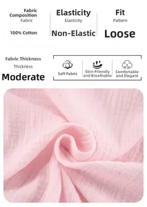 Macrotextuur van zacht roze katoenen crêpestof met gedetailleerde ademende parameters