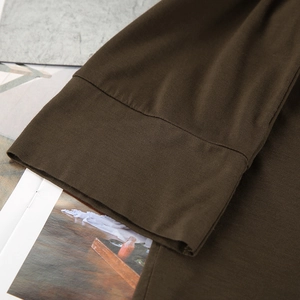Close-up of soft modal knit sleeve cuff showing detailed texture and high-quality fabric