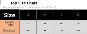 Detailed size chart for women's silk camisole top featuring length and bust measurements