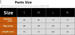 Tableau détaillé des tailles pour shorts de pyjama en soie et dentelle avec mesures