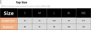 Tabla de tallas para conjunto de pijama de satén para mujer con medidas de S a XXL