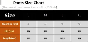 Detailed size chart for silk-like backless slip dress and pants pajama set in cm